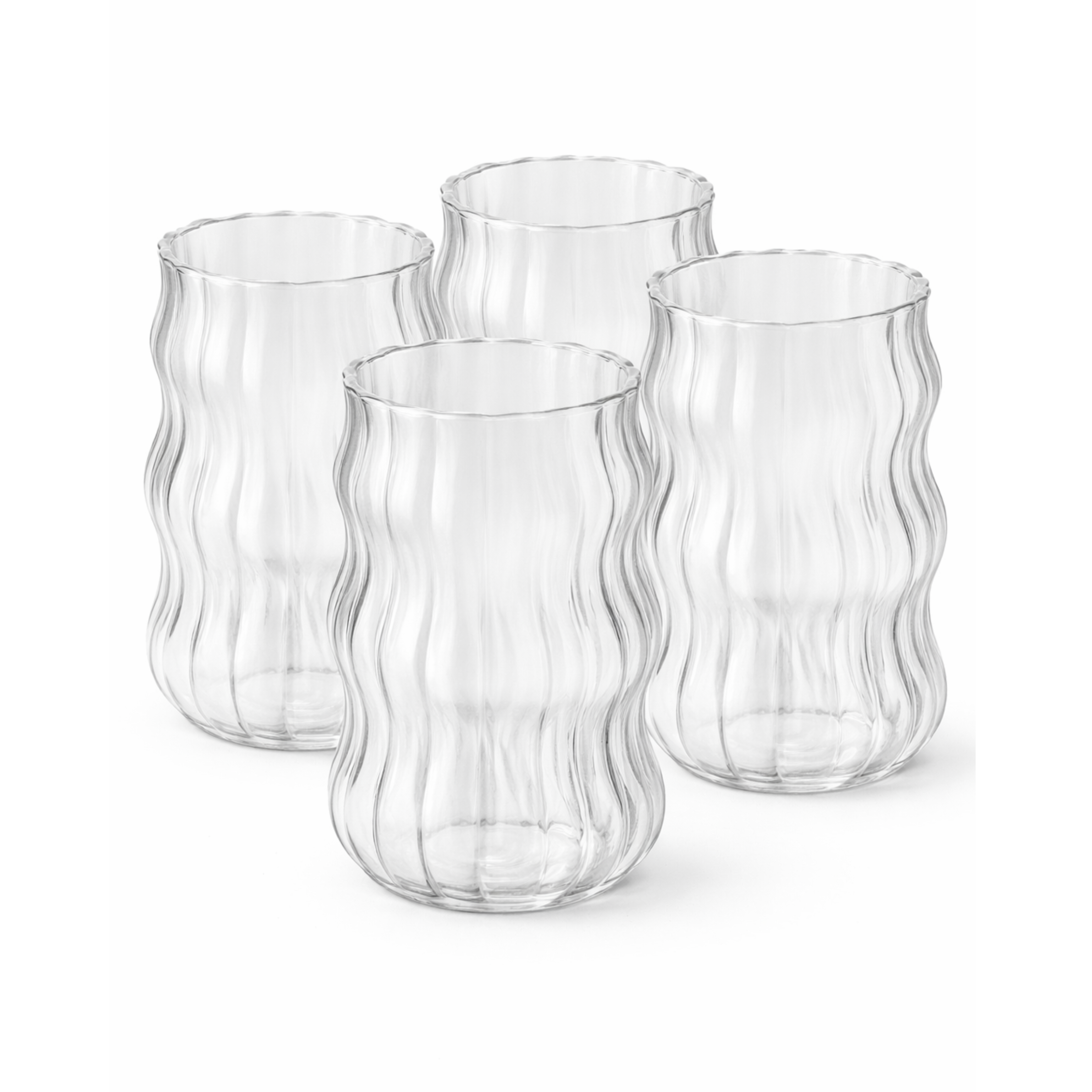 Set of 4 textured Cloud glasses