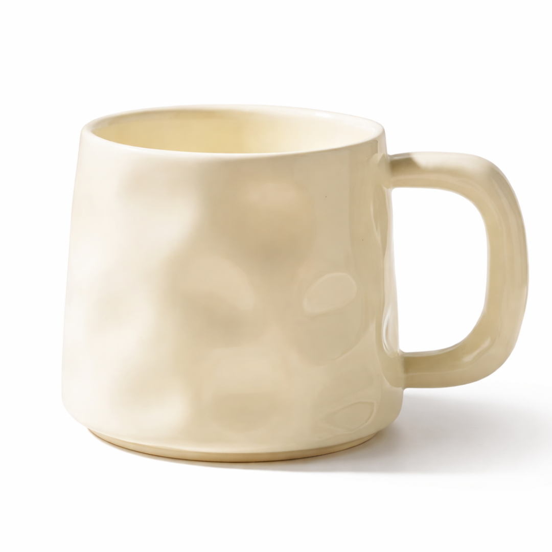 Mug en céramique texturée façonnée à la main