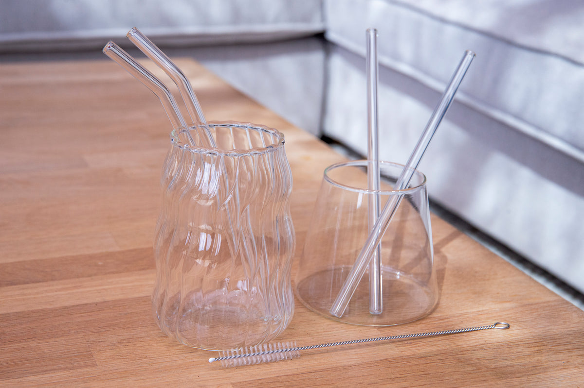 Set de 4 Pailles en Verre Réutilisables