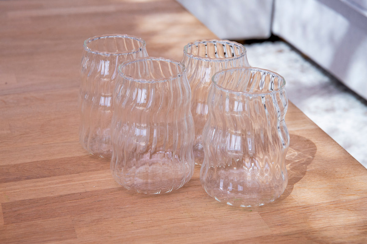 Lot de 4 verres Cloud texturés